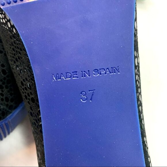 5028 Artisan Crafted Black Sparkle Textured Cut Out Ankle Bootie 6.5 - Picture 11 of 12